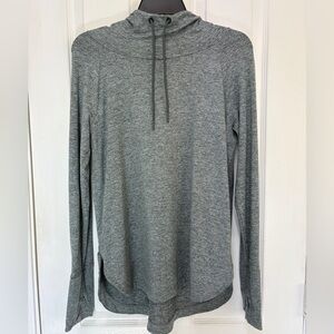 Athleta Uptempo Hoodie in Space Dye Green (Heathered Gray Green) Size M
